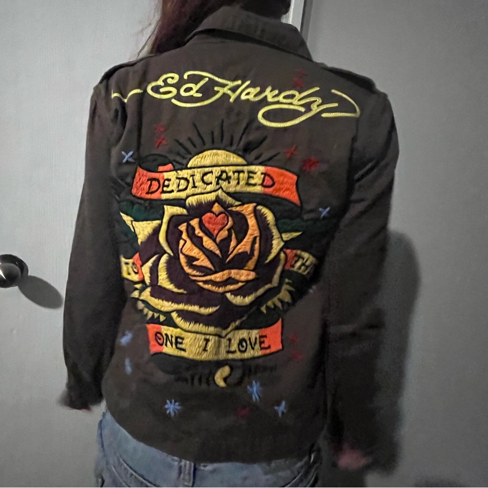 Ed Hardy green cargo Jacket